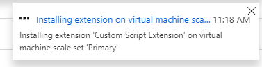 Installing VM Extension