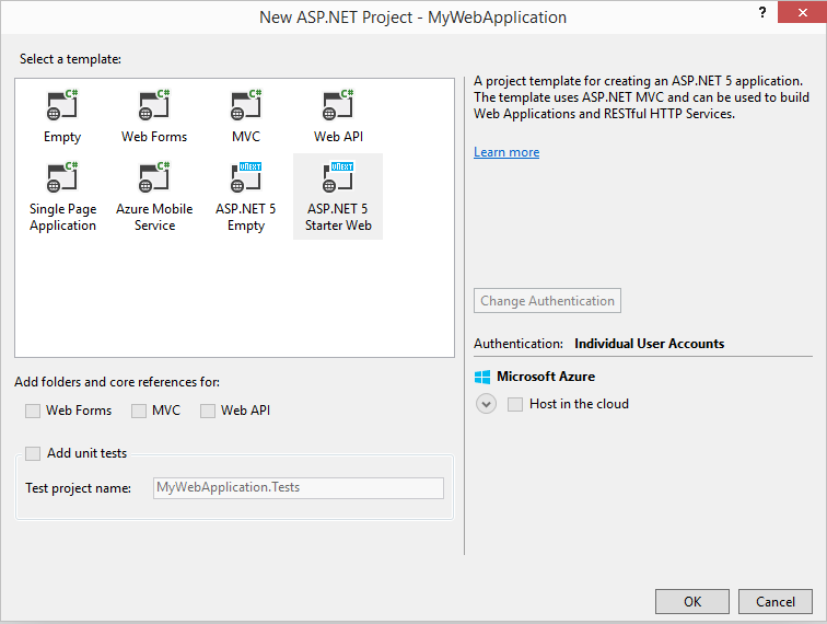 New ASP.NET Project